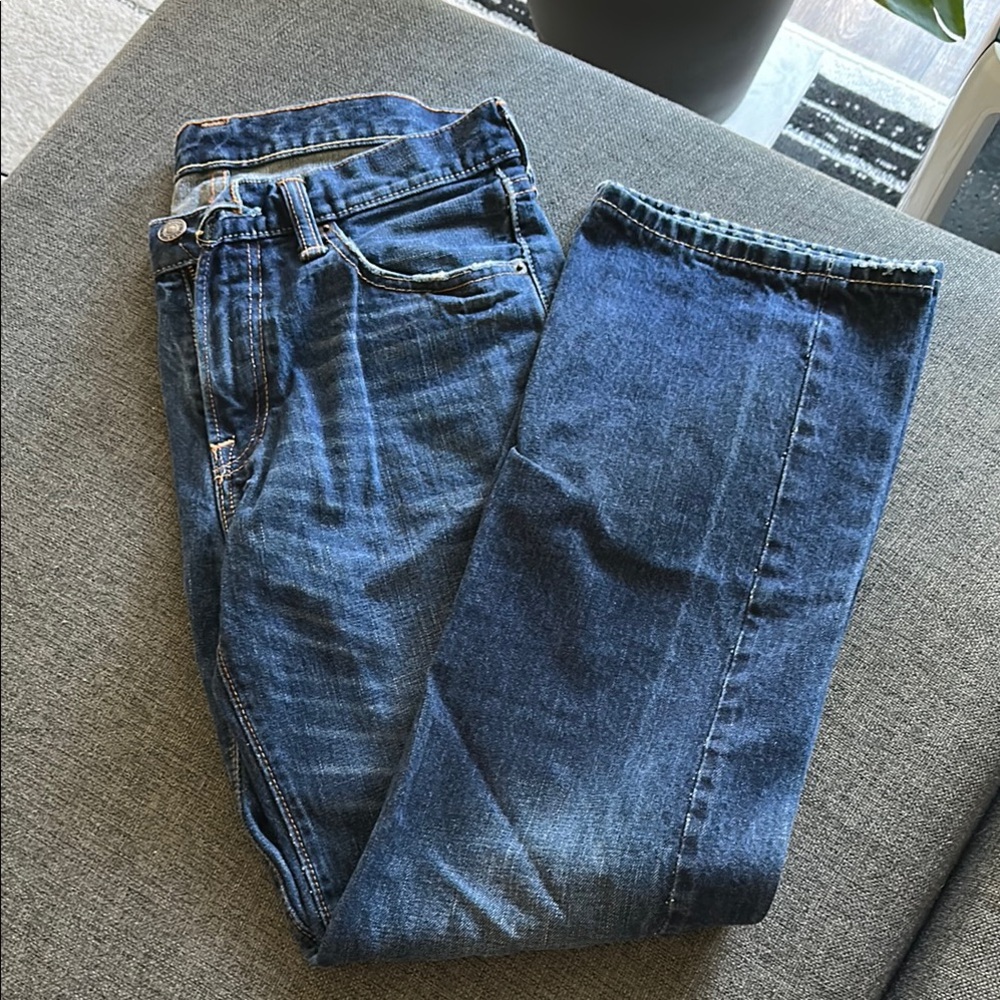 Abercrombie & Fitch Blue Straight Jeans with Classic Style